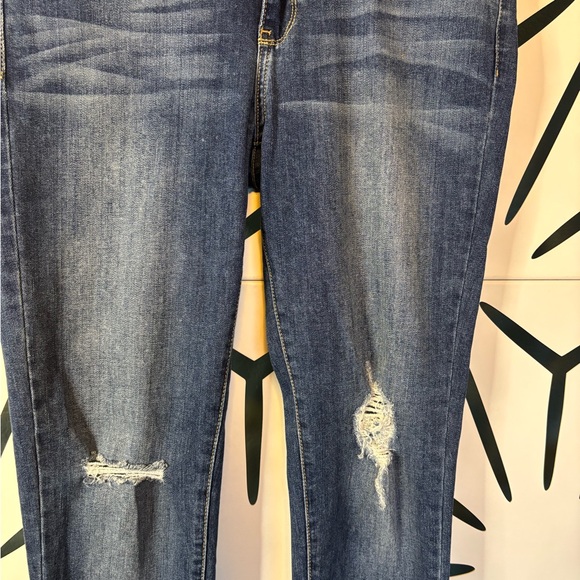 Just Black Straight Leg Jeans – Distressed Raw Hem- Size 29 - Picture 7 of 15